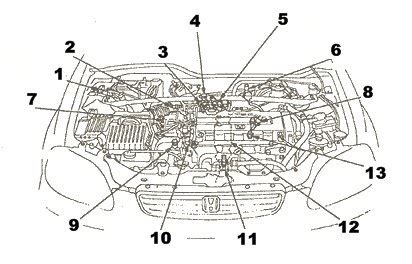 Car Wiring Diagrams: Honda Civic Parts | Engines (DOHC)