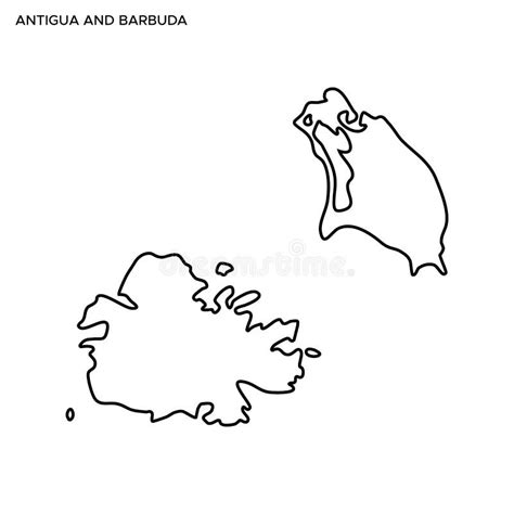 Antigua Barbuda Map Outline Stock Illustrations – 509 Antigua Barbuda ...