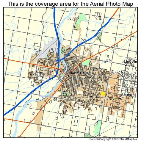 Aerial Photography Map of Idaho Falls, ID Idaho