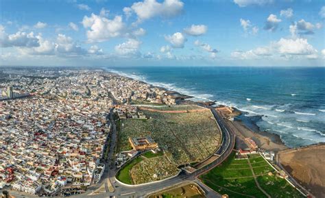 Panoramic aerial view of Rabat city, Morocco stock photo