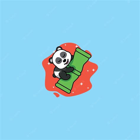 Premium Vector | Cute Panda Mascot Logo Design Illustration