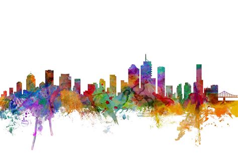 Brisbane Skyline – a wall mural for every room – Photowall