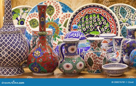 Traditional Turkish Ceramics and Mass Product Souvenier on Grand Bazaar ...