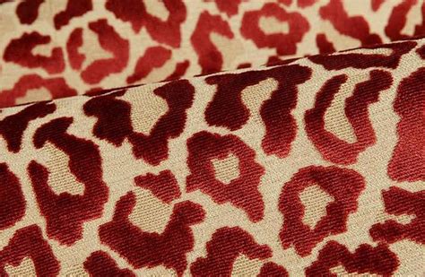 Leopard Print Upholstery Fabric in Raspberry Red - Eclectic - Upholstery Fabric - los angeles ...