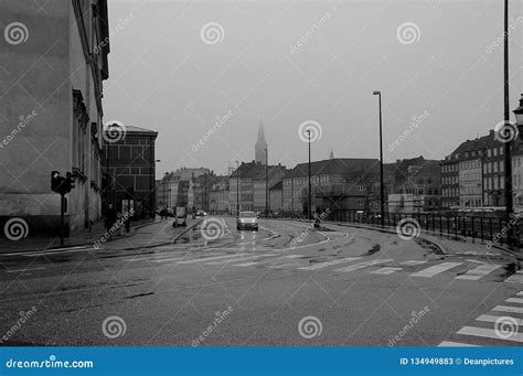 CITY of COPENHAGEN and RAINY FOGGY WEATHER Editorial Stock Photo ...