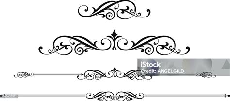 Scroll Designs Stock Illustration - Download Image Now - Gothic Style ...