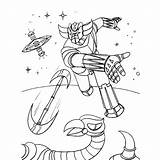 Goldorak Coloring Pages Grendizer Printable Superheroes Kids Coloriage  sketch template