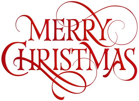 Red Merry Christmas PNG Clipart - Clip Art Library