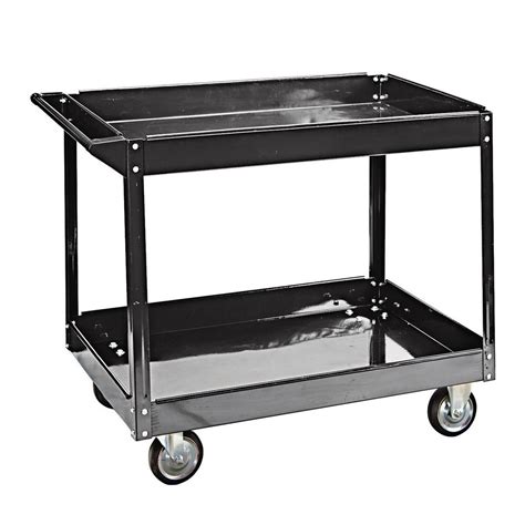 24 In. x 36 In. Two Shelf Steel Service Cart in 2021 | Moving tools ...