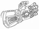 Iron Man Gauntlet Coloring Page How To Draw Nano sketch template