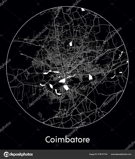 City Map Coimbatore India Asia Vector Illustration Stock Vector by ©nils.kuemin@gmail.com 679747740