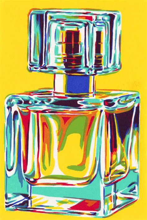 Perfume bottle painting Fashion original pop art colorful artwork ...