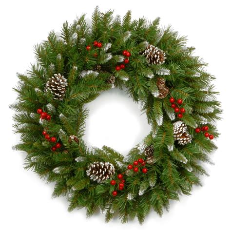 Pine Wreath with Pine Cones and Red Berries