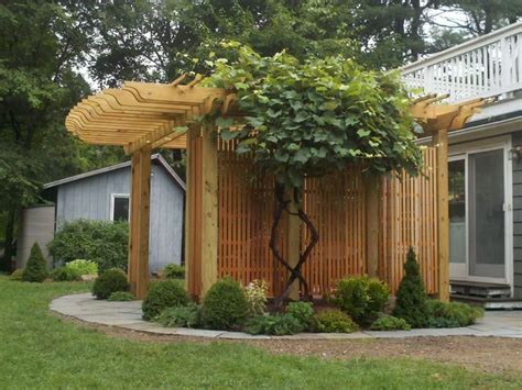 grape pergolas | Pergola with grape vine - Steven Breed Garden Designs, Massachusetts ...