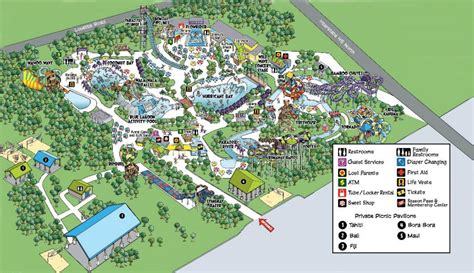 Six Flags Hurricane Harbor Splashtown Map and Brochure (2019) | ThemeParkBrochures.net