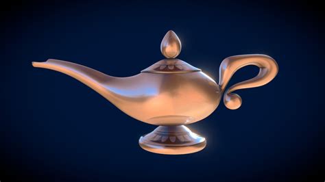 Aladdin "Genie Lamp" cartoon (1992) - Buy Royalty Free 3D model by ...