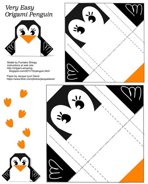 Easy Origami Penguin | Free Printable Papercraft Templates