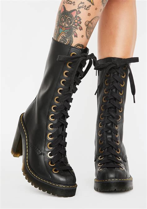 Dr. Martens Carey Heeled Boots | Dolls Kill