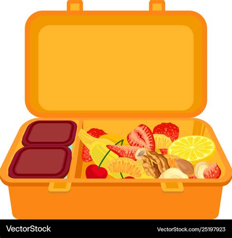 Open lunchbox icon cartoon style Royalty Free Vector Image