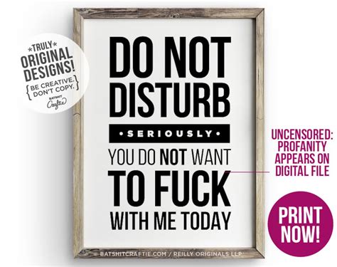 Funny Do Not Disturb Sign Printable Seriously Office Workplace - Etsy ...