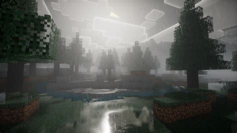 Wallpaper : Minecraft, video games, Shader, shaders, rain, thunder storm 1920x1080 - jrmnt ...