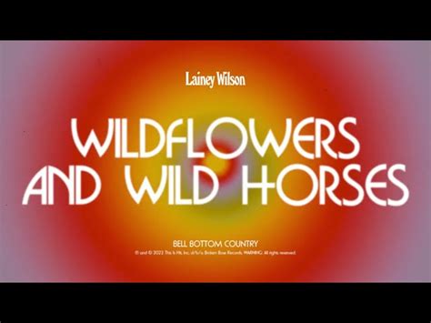 Lainey Wilson - Wildflowers and Wild Horses, chords, lyrics, video