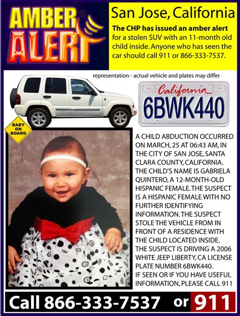 SCVNews.com | Amber Alert Issued in San Jose | 03-25-2013