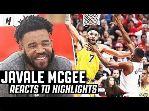 Javale McGee reacts to Javale McGee highlights : lakers