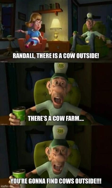 RANDALL, THERE IS A COW OUTSIDE! THERE'S A COW FARM... YOU'RE GONNA ...