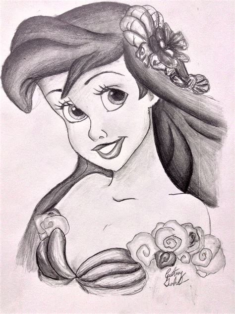 Disney Princess Ariel Pencil Portrait