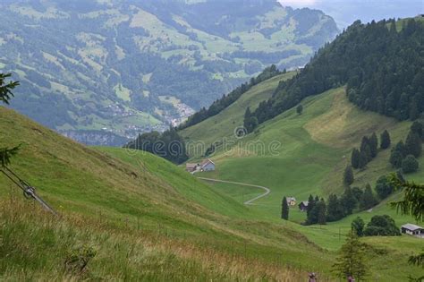 Swiss scenery stock image. Image of haze, alps, alpinism - 231461721