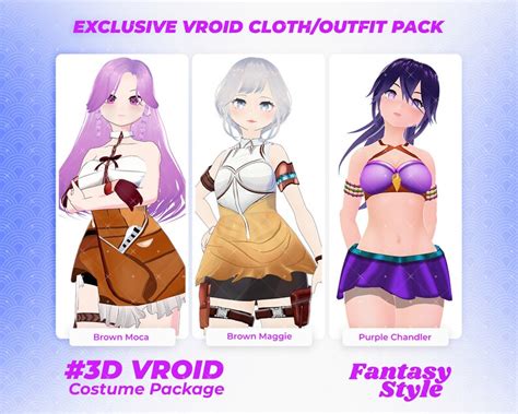 Vroid Clothing Pack, 3d, Clothes, Vroid, Sexy Clothes, Cosplay Costume ...