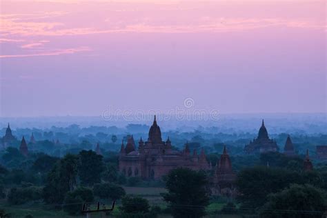 Bagan Temples Sunrise, Myanmar Stock Image - Image of buddha, bagan ...