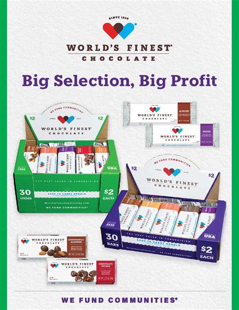 World's Finest Chocolate $2 Variety Packs - 4 Seasons Fund Raising