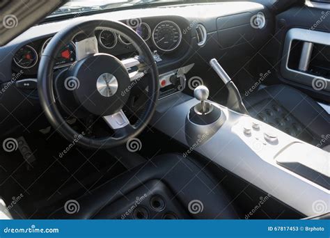 Ford GT interior editorial stock photo. Image of super - 67817453