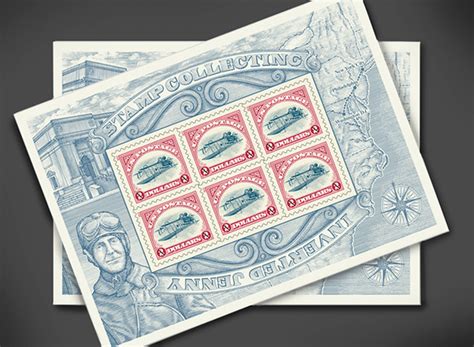 USPS Inverted Jenny Stamp Illustrated by Steven Noble on Behance