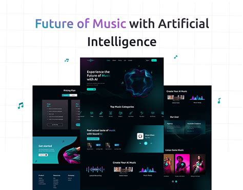 AI music Landing Page - Artificial Intelligence music on Behance