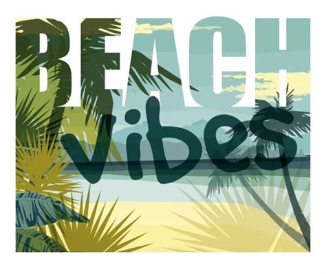 Beach vibes background Vector | Free Download