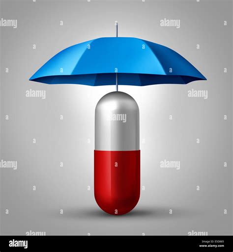 Medicine protection and drug safety concept as a health care symbol ...