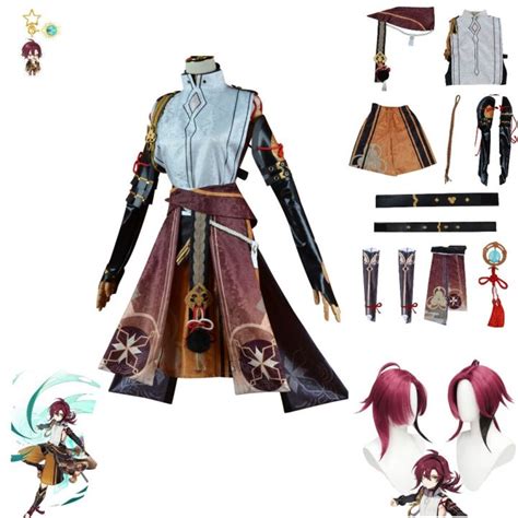 Genshin Impact Cos Shikanoin Heizou Cosplay Costume Wig Full Set With Accessories Genshin Heizou ...