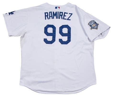 Lot Detail - 2008 Manny Ramirez Game Used Los Angeles Dodgers Home Jersey