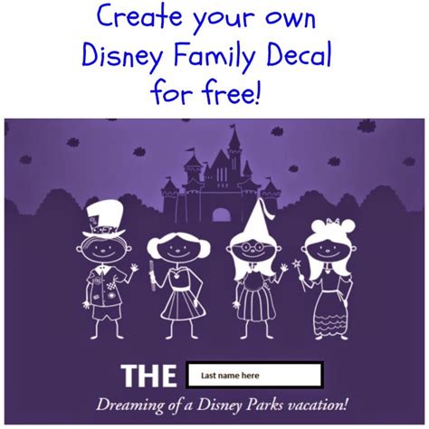 Edge of Insanity: FREE Disney Family Decal!