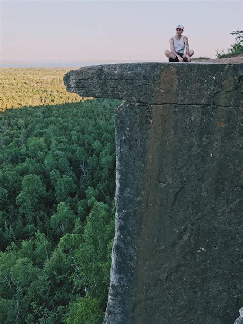 Hiking the Cup and Saucer Trail on Manitoulin Island ON. It is a very ...