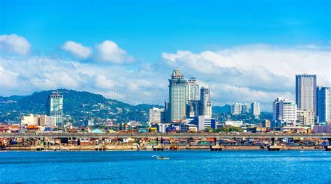 View of the Skyscrapers of the City Cebu, Philippines. Copy Space for Text Stock Image - Image ...