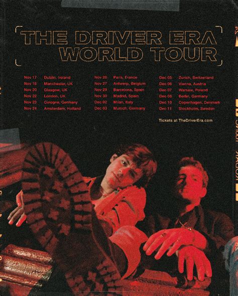 The Driver Era reschedule tour - ALTCORNER.com