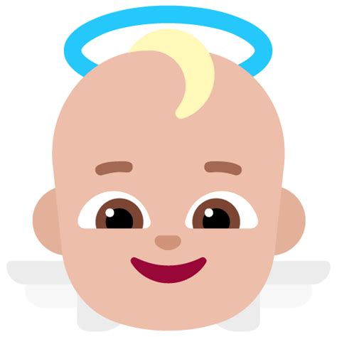 👼🏼 Baby Angel: Medium-Light Skin Tone Emoji Meaning - From Girl & Guy - Emojisprout