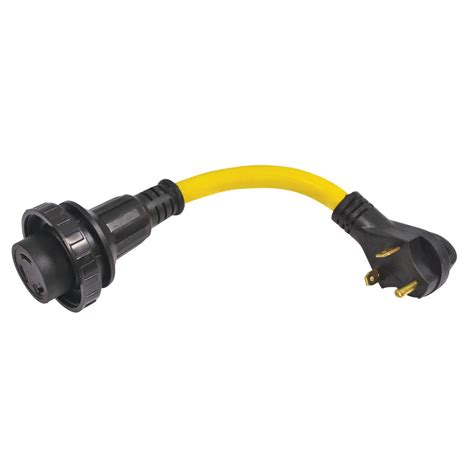 Quick Products 12 in. Twist Lock Adapter Cord with 30 Amp Male to 30 Amp Twist Lock-QP-30M30T012 ...