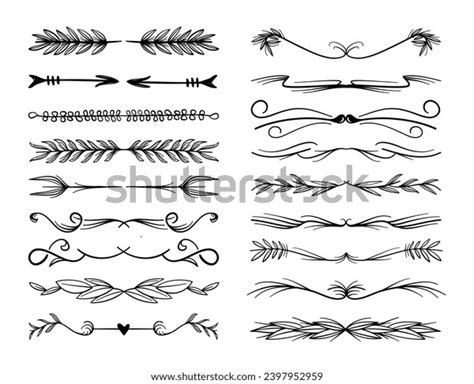 Dividers Collection Hand Drawn Style Stock Vector (Royalty Free ...