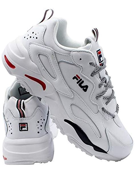 Fila Mens RAY Tracer Sneaker,White/Navy/RED,8 - Walmart.com