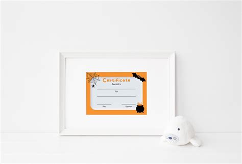 Halloween Certificate Template Best Costume Kids - Etsy